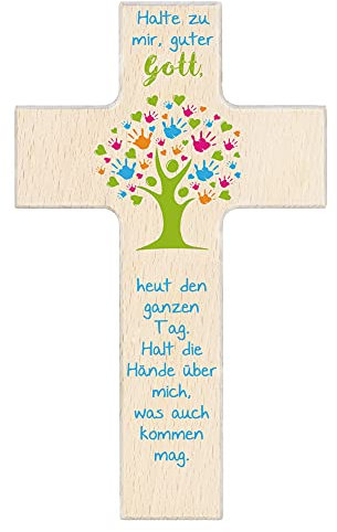 Fritz Cox Wandkreuz aus Holz, Lebensbaum 'Halte zu mir' 20cm