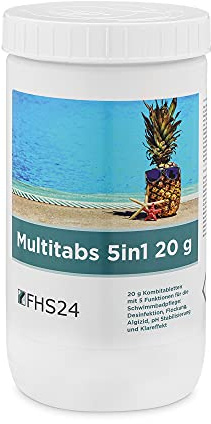 FHS24 MultiTabs 20g Chlor 5 in 1 Multifunktionstabletten 1 kg Poolreinigung Multitabs