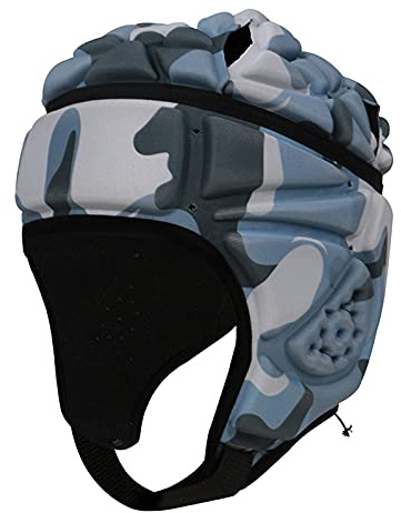 F Fityle Casco de Rugby de EVA de Alta Densidad, Casco Suave para Cabeza, Casco de Fútbol, Protector de Cabeza, Hockey Patineta Casco Protector - Camuflaje Colorido