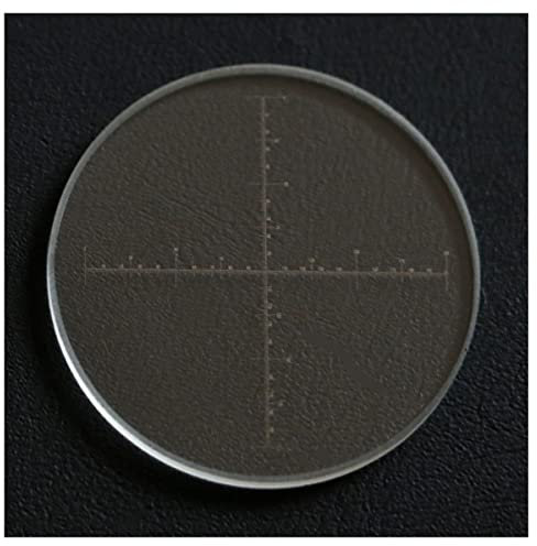 ZTBH Mikroskop-Zubehör-Kit Kreuztisch-Retikel-optisches Glas, Mikroskop-Mikrometer-Fuhrleihe Mikroskopische Objektträger (Color : Diameter 24mm)