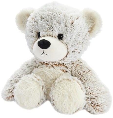 Warmies Plüsch Marshmallow Beige Bär Mikrowellen-Erwärmbarer Gewichteter Teddy mit französischem Lavendelduft, heißer oder kalter Weizensack für kühle Entspannung und warme Linderung