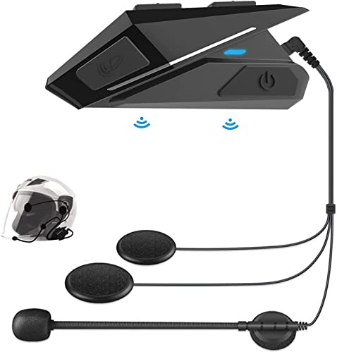 OBEST Motorcycle Helmet Bluetooth 5.0 Headset Waterproof Handsfree for Ski | long battery life. Easy to install, supports music/call, ideal for motorcycle riding, skiing and road trips.