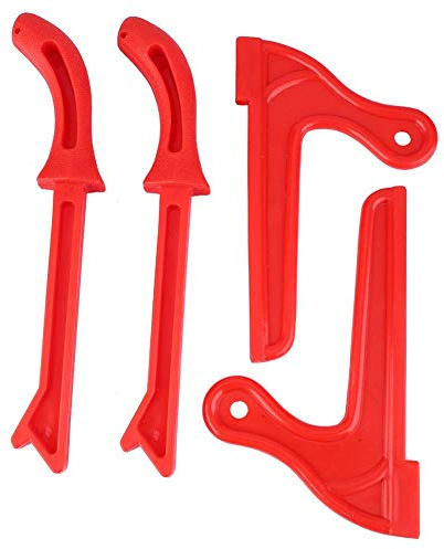 Bâton Poussoir pour Le Travail du Bois, Lot de 4 Poussoirs de Sécurité Protection Des Mains pour Les Menuisiers et Utilisation Sur Les Scies à Table, Les Tables de Toupie et Les Scies à Ruban(Rouge)