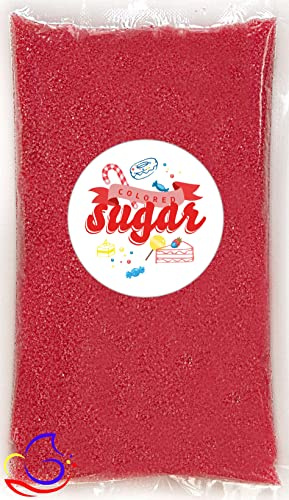 Bunter Zucker Rot Weihnachtsrot 1KG Dekorzucker