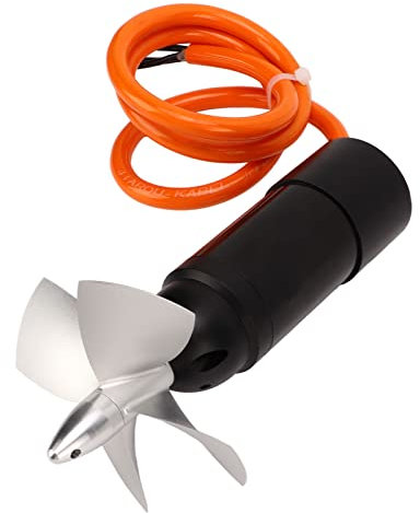 Asixxsix RC Boot Unterwassermotor Strahlruder, 18KG 48V Schub 4000RPM RC Unterwasserstrahlruder Propeller Aluminium CNC Unterwasserpropeller für ROV RC Boote Köderboot U-Boot Zubehör