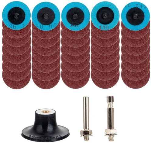 COSINE Set mit 40 Wechselscheiben, Set mit 2 A/O-Schleifscheiben, 2 Zoll mit Halterung von 1/4 Zoll, Trennscheiben für Oberflächenschleifer