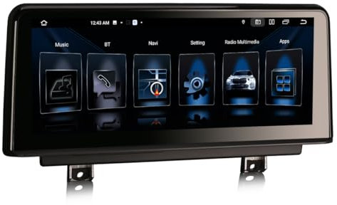 Erisin Qualcomm 10.25 Android 14 8-Kern 4GB+64GB Autoradio Bluetooth GPS Navi für BMW 3er F30 F31 F34 4er F32 F33 F36 F80 F82 NBT IPS iDrive Wireless CarPlay Android Auto DAB+ DSP WiFi iDrive Canbus