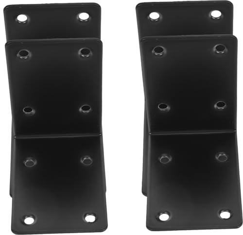 Mipcase 4pcs Black Corner Code Raised Garden Bed Corner Brackets Heavy-duty Brackets for Shelves Corner Brackets for Raised Beds Shelf in Black Angle for Cold-rolled Steel Braces