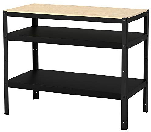 Banco de trabajo BROR, 110 x 55 cm, madera contrachapada de pino negro