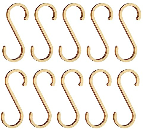 Meiliyizu 10pcs Space Aluminum S Shape Hooks Kitchen Railing Hanger Hook Clasp Holders