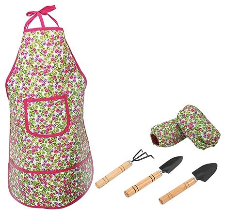 Hoement 1satz Mädchen-wasserdichte Schürze Set Mit Gartenwerkzeugen Für Kleine Hände Buntes Design Für Kreative Gartenarbeit Fördert Praktische Fähigkeiten Für Und Feiern