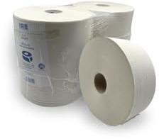 oecolife Lot de 6 rouleaux de papier toilette 2 épaisseurs, 400 m courants, doux, recyclable, absorbant, indéchirable, longue durée de vie, papier toilette durable
