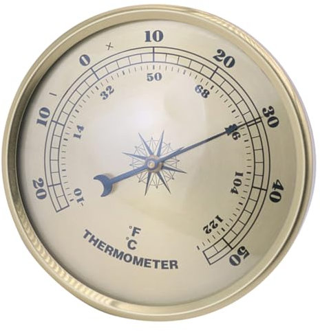 ORFOFE Außenthermometer Mit Großen Zahlen Für Terrasse Robustes Metall-temperaturmessgerät Ablesbar Für Draußen Und Drinnen