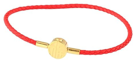 FTPZTINX Lederarmband, handgewebt, modisch, 2,5 mm, geflochtenes Echtlederarmband, schlichtes Leder, Damen, Hartgoldperlenschmuck