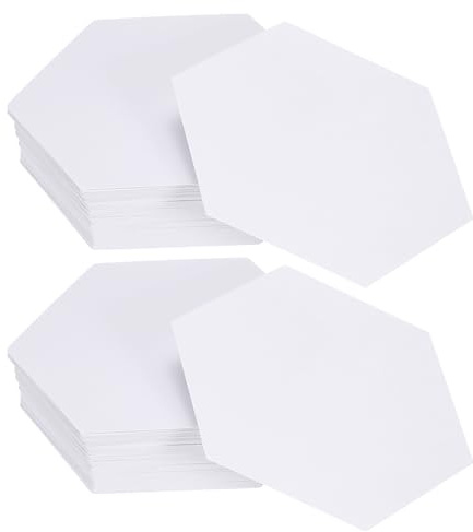 sourcing map 200 pezzi di carta esagonale per trapuntatura, modello inglese da 3,8 cm, pezzi di carta per fondazione, patchwork, trapuntatura, cucito, artigianato fai da te