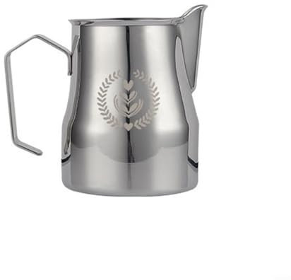 Bricco montalatte 350/450 ml con design elegante, ideale per l'uso in casa, ufficio, bar o hotel (350 ml argento)