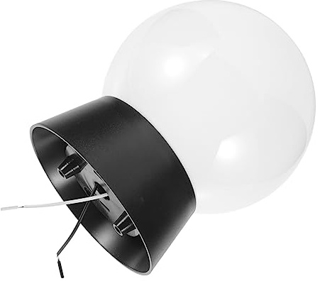VICASKY Led Outdoor Wall Light Modern Round Ball Sconce 200mm E27 Stripe Shade Porch Garden Yard Exterior Wall Lamp Decoration