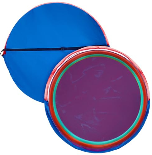 Hillsuren Blue Hoop Storage Bag 37 Inch Extra Large Exercise Hoop Bag Obstacle Exercise Gymnastics Ring Plastic Storage for Adult Gymnastics Equipment Fitness Practice Games Educational Activities