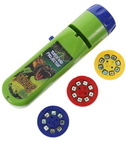Gogogmee Lampe Torche Projection Dinosaure Éducatif Sécurisé pour Garçon Fille Manuel Interaction et Développement Sensoriel Cadeau Anniversaire Garçon Fille
