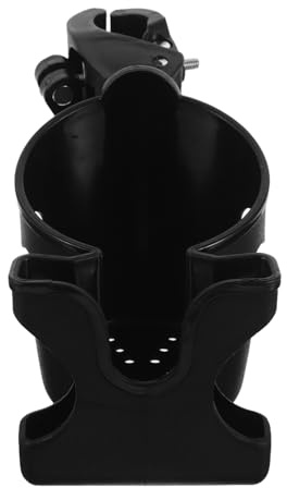 Mikikit Soporte Multifuncional para Móvil y Portavasos de Bicicleta Cochecito Motocicleta y Andador Diseño Antideslizante y Base Estable Capacidad Amplia para Tazas y Botellas Color Negro