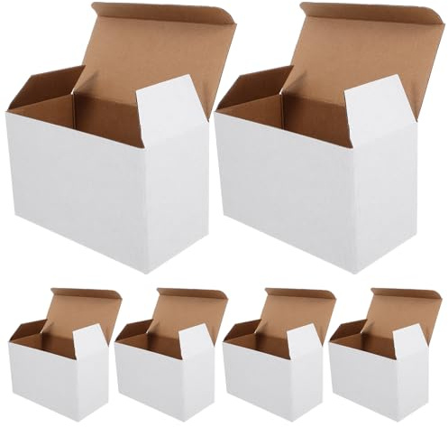BESTonZON 10 Stück Wellpapp Versandkartons mit Fächern Stoßfeste Mehrfach Verpackungskartons aus Stabiler Wellpappe Multifunktionale Umzugskartons für Geschirr Gläser und Weinflaschen