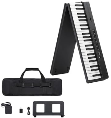 Keyboard För Studenter Digitalpiano 88 Tangenter Keyboard Med Stativ Piano Med 128 Rytmer 128 Klanger, Bärbart Piano Keyboard För Musiklektioner(Black)