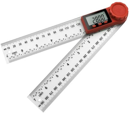 Goniometro per la lavorazione del legno, 2-in-1 Misuratore Di Angolo Digitale Inclinometro Righello Goniometro Elettronico Strumento Misurazione, Strumento Di Misurazione Dell'angolo(0-200mm)