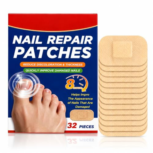 Fungal Nail Patches Extra Strength for Toenails & Fingernails 32 Pieces | For Damaged & Unhealthy Nails, Gentle & Safe, Overnight Care, Restore Clear Healthy-Looking Nails, Improve Appearance
