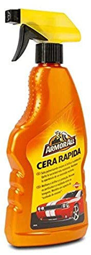 ARMOR ALL Spray Cera Rápida 500ML - Brillo y Protección Instantánea, Potencia el Color del Vehículo, Elimina Suciedad y Marcas de Agua, Aplicable en Superficies Mojadas o Secas, Seguro para Cristales