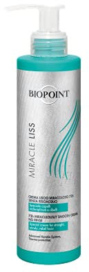 Biopoint Miracle Liss - Crema Capelli Senza Risciacquo Liscio 72h, Azione Ultralisciante, Nutriente e Disciplinante Contro l’Effetto Crespo, 200 ml