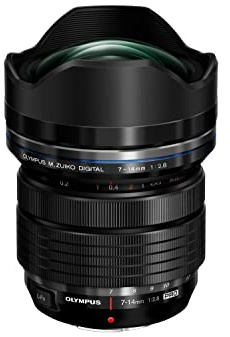 Olympus M.Zuiko Digital ED 7-14mm F2.8 Pro - Lente para cámaras Micro Cuatro tercios, Color Negro