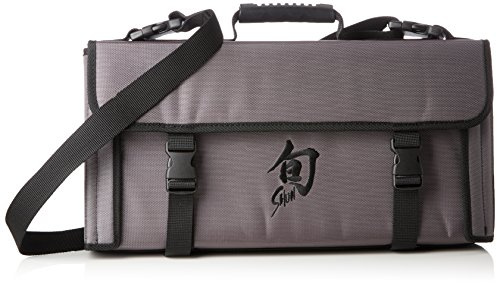 KAI Shun Premium gran bolsa para cuchillos para 9 cuchillos grandes y 8 pequeños, dimensiones abierta 102 x 49 cm, cerrada 50 x 27 x 10 cm - Bolsa para cuchillos de cocina