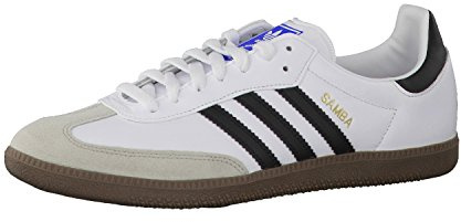 adidas Originals Men's Samba Soccer-Inspired Sneaker, White/Black/Gum, 12 UK