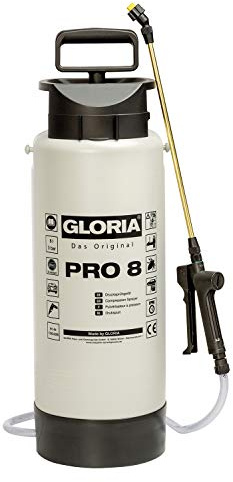 GLORIA Specialtryckspruta Pro 8 | För byggkemikalier & primer | 8 L