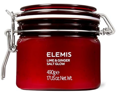 Elemis Limette und Ingwer Salz Glow, Belebendes Salzpeeling, Peeling, Macht die Haut Weich und Geschmeidig, Essentiell für Spa, 490ml