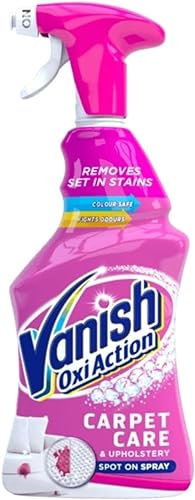 Vanish Oxi Action Upholstery & Carpet Cleaner, Spot Cleaning Stain Remover Spray, 500 ml | Spring Flowers Fragrance | Effective Stain Removal | Pack of 2