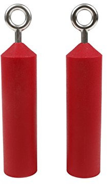 Atomik Climbing 2 inch Vertical Hanging Pipes Set of 2 in Red for Grip and Strength Training As Seen on American Ninja Warrior