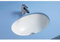 Lavabo lavandino ovale sottopiano da incasso in ceramica bianca, misura cm.57