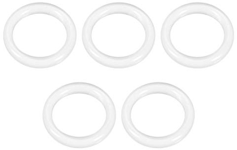 sourcing map 5St Silikon O-Ring VMQ Versiegelung Dichtring 14mm AD 10mm ID 2mm Breite Weiß