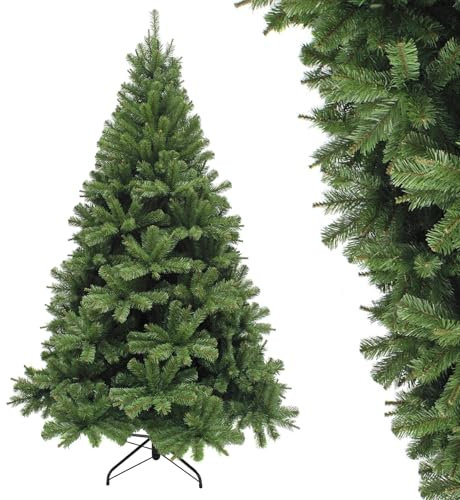 AURSTORE BASA Árbol de Navidad artificial de PVC de, 180 cm, patas de metal