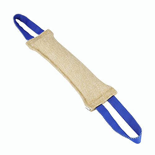 Sprenger Beisswurst für Hunde I sehr Robustes Hundespielzeug aus langlebiger Jute I Tauziehen und Zerrspiele für große Hunde, Bringsel mit 2 Handschlaufen Größe L (38 x 10 cm)