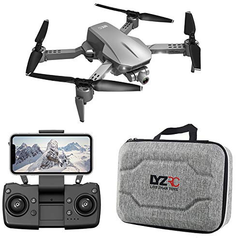Drone GPS avec caméra à gimbal de stabilisateur de 4K 2 axes pour adultes, 5g WiFi FPV Vidéo Video Live Video Foldable RC Quadcoptère avec une plage de contrôle de 1200 m de long et 2 batteries