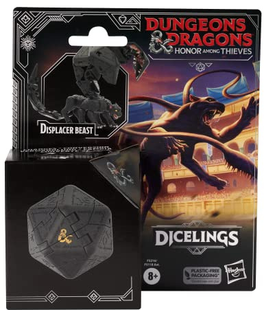 Dungeons & Dragons Honor Among Thieves D&D Dicelings Displacer Beast Collectible D&D Monster Dice Transforming Giant d20 Action Figures Role Playing Dice