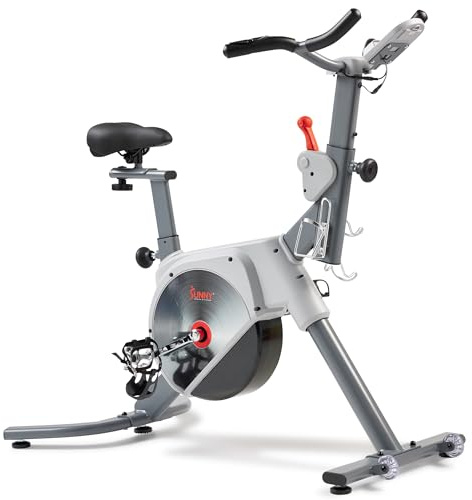 Sunny Health & Fitness Prime Magnetic Belt Drive Indoor Stationary Cycling Bike w/Free Exclusive SunnyFit App Bluetooth Connection – SF-B122061