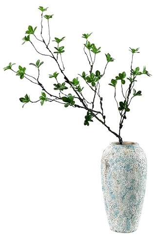 CONGZHANHH 43 Artificial Eucalyptus Branches Ficus Twigs Fern Fake Tree Trunk Greenery Stems Plants with Green Leaves for Home Garden Outdoor Room Wedding Table Decoration Flowers Arrangement