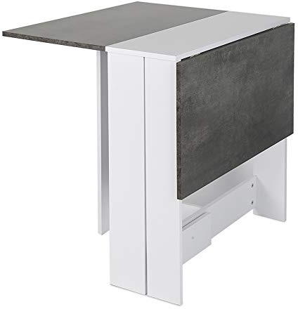 MAYMA Papillon, Table Pliante avec 2 Abattants,Table Console Pliable en Panneaux de Particules Melaminés,Table de Cuisine Salle a Manger Pliable Amovible,2-4 Personnes