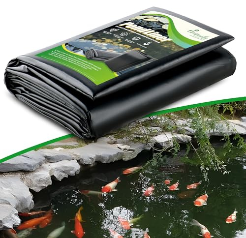 Sinimaka Pond Liner, 7 x 10 Ft HDPE Small Pond Liners for Outdoor Ponds, Pond Liners for Koi, Fish, Water Garden, Fountain, Waterfall