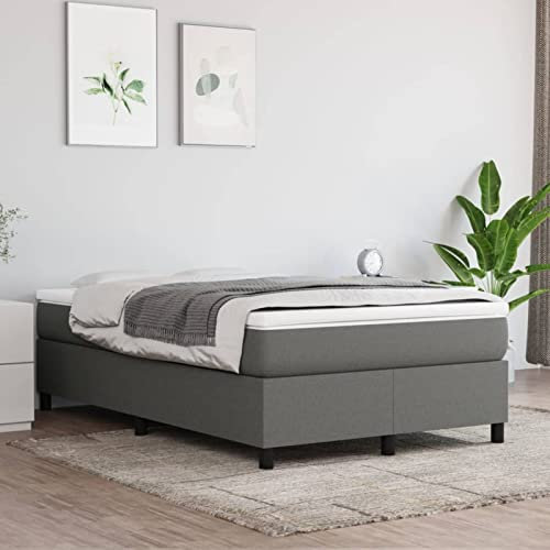 ARKEM Boxspringbett Polsterbett Bettkasten Betten Boxspringbetten Dunkelgrau 120x200 cm Stoff