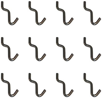 bricoleva.it Ganci per pannelli forati, attrezzi e utensili,Accessori e supporti metallici per pannelli forati,Ganci per espositori e organizzazione (Singolo,N2,12 PEZZI)