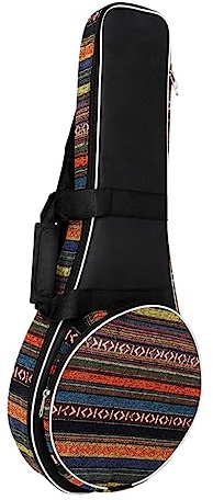 Mandolinen Tasche im Nationalstil für Reisen mit Oxfordstoff | Handtaschen und Rucksackformat, Gepolstert, für Transport der Mandoline Unterwegs